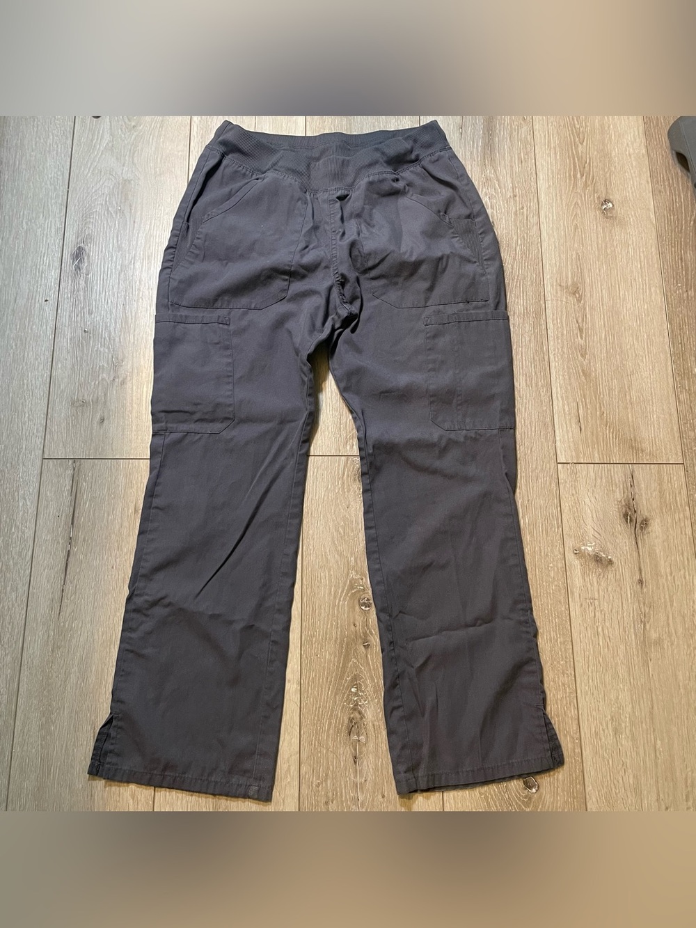 Cherokee Workwear Grey Utility Cargo Scrub Pants Small Petite SP Comfort Waist